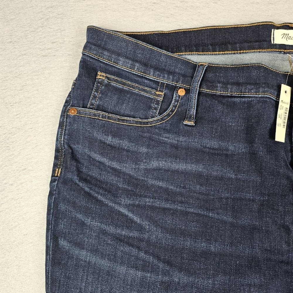Madewell Women's Size W 36 Jeans Plus 9" High Rise Skinny Dark Wash Denim - Picture 6 of 8